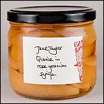 Quince in rose geranium syrup