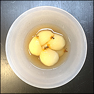 Seckel Pears in Vanilla Rose Syrup